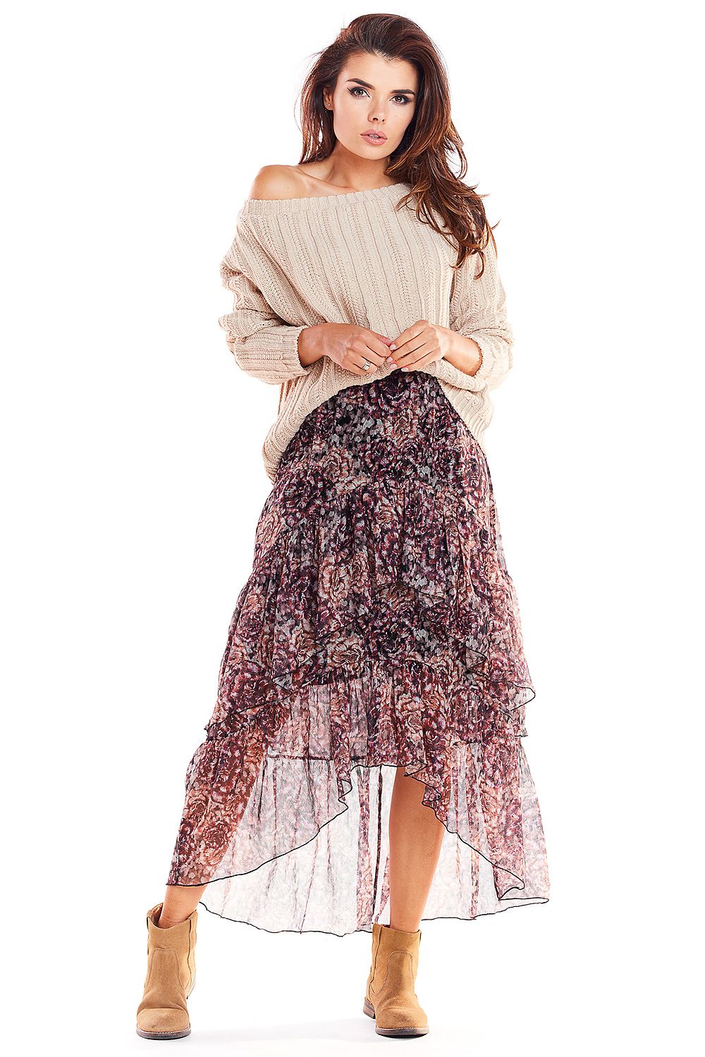 Skirt model 139550 awama 139550_858719 407 Short Skirt and Top Sets Fashion Nordic