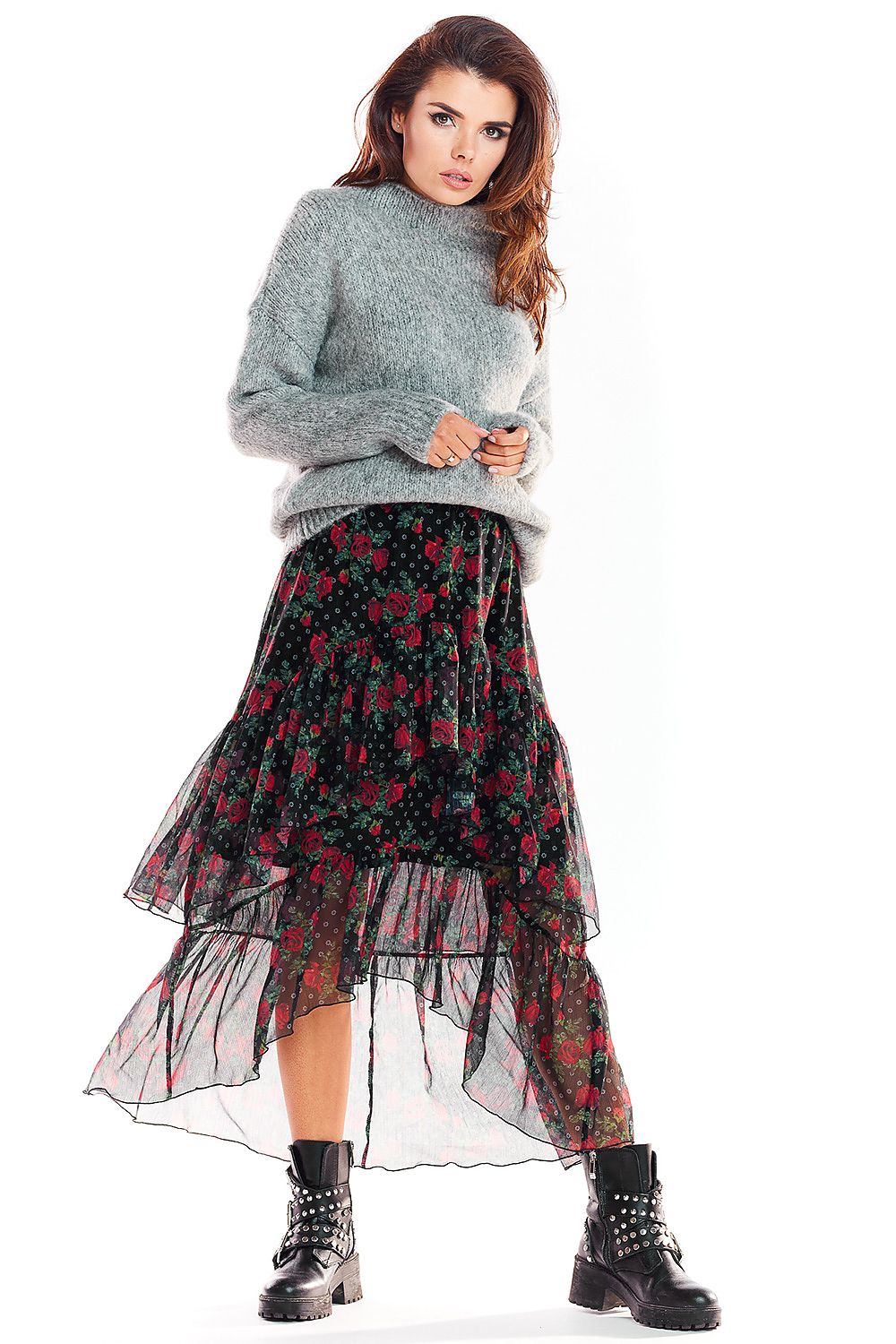 Skirt model 139550 awama 139550_858719 407 Short Skirt and Top Sets Fashion Nordic