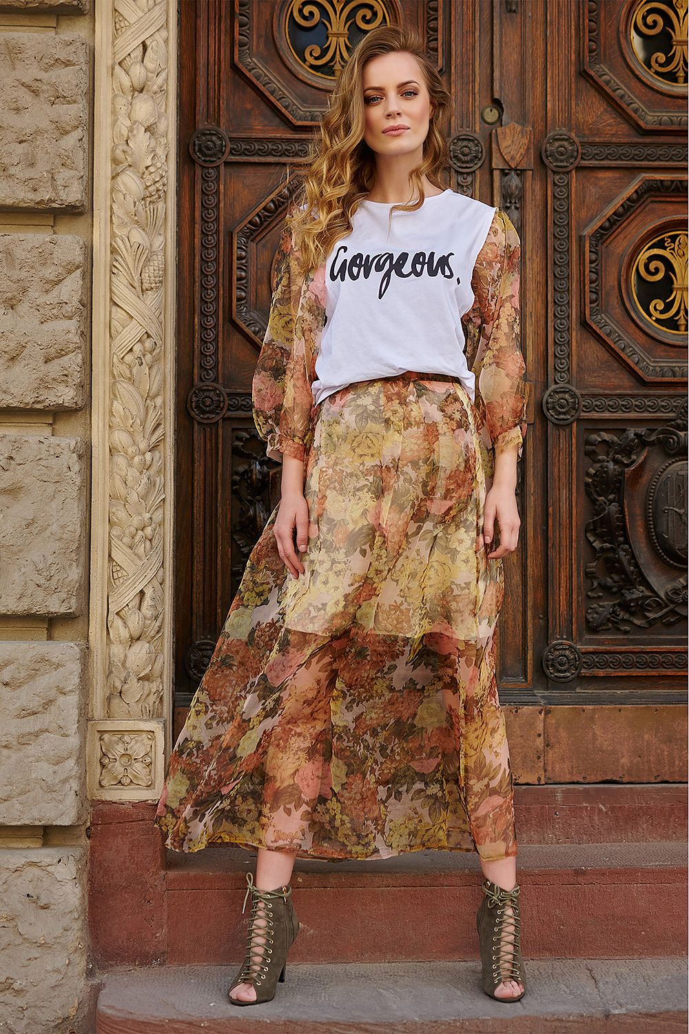 Long skirt model 145581 Makadamia 145581_890692 453 Short Skirt and Top Sets Fashion Nordic