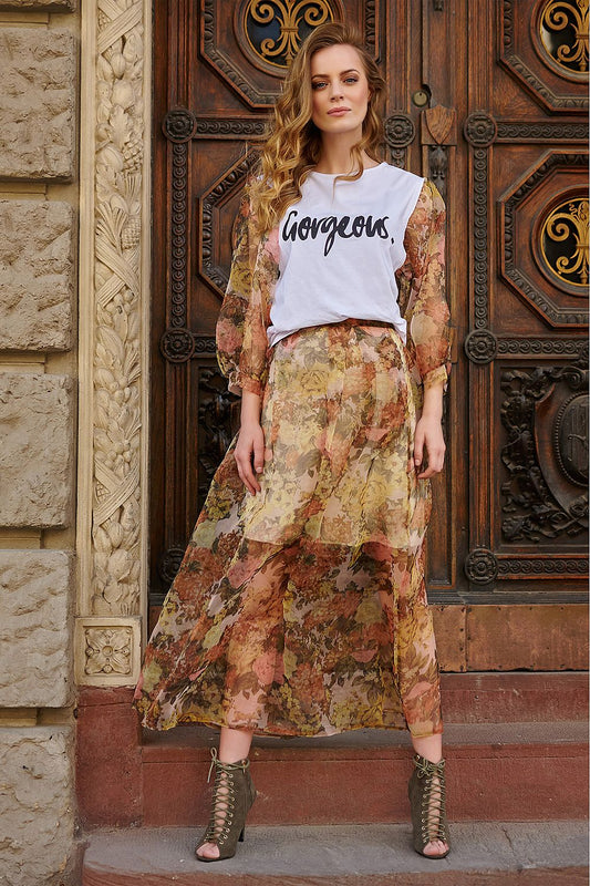 Long skirt model 145581 Makadamia 145581_890692 453 Short Skirt and Top Sets Fashion Nordic