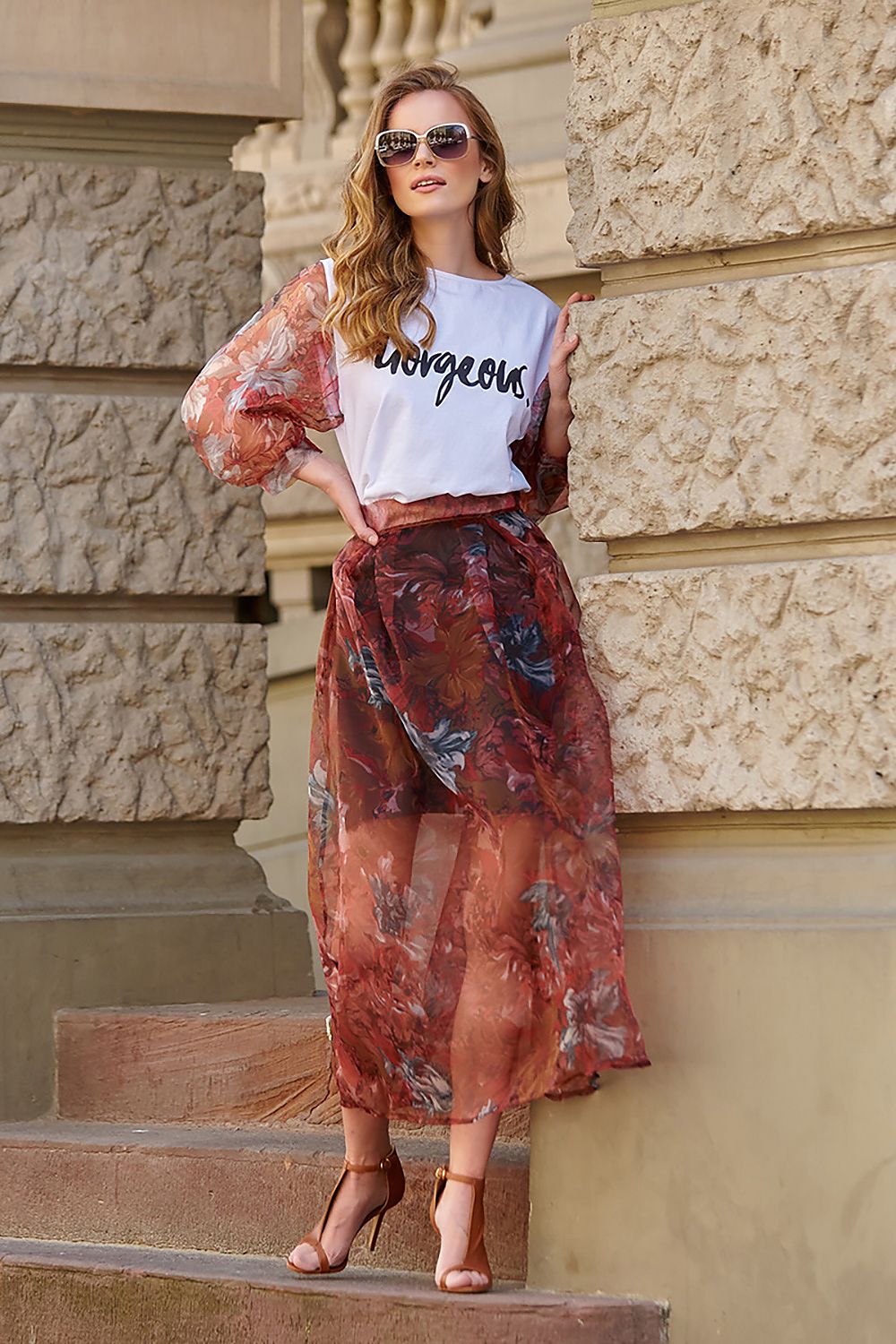 Long skirt model 145581 Makadamia 145581_890692 453 Short Skirt and Top Sets Fashion Nordic